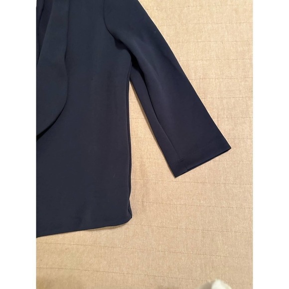 NY Collection Ponte Knit Blazer in Navy - Picture 6 of 10
